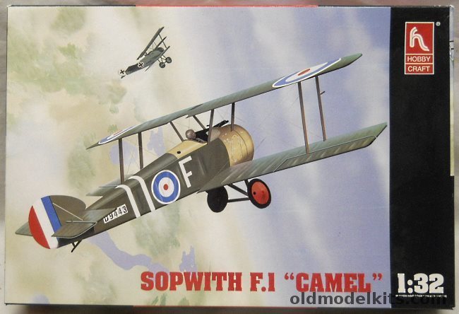 Hobby Craft 1/32 Sopwith Camel F-1 With Toms PE Detail Set - RAF No. 43 Sq mid 1918 / No. 3 Sq A Flight RAF mid 1918 - (ex-Academy), HC1685 plastic model kit